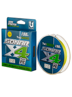 Плетеный шнур для рыбалки TauMANN Sonar PE X4 150m #1.2 (0.18mm) Yellow