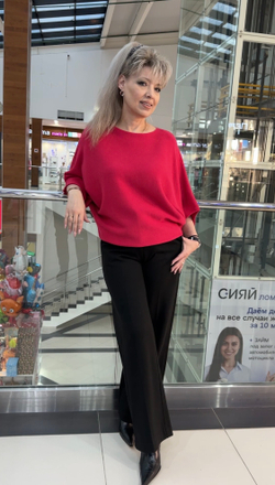 Итальянский джемпер в ягодном цвете