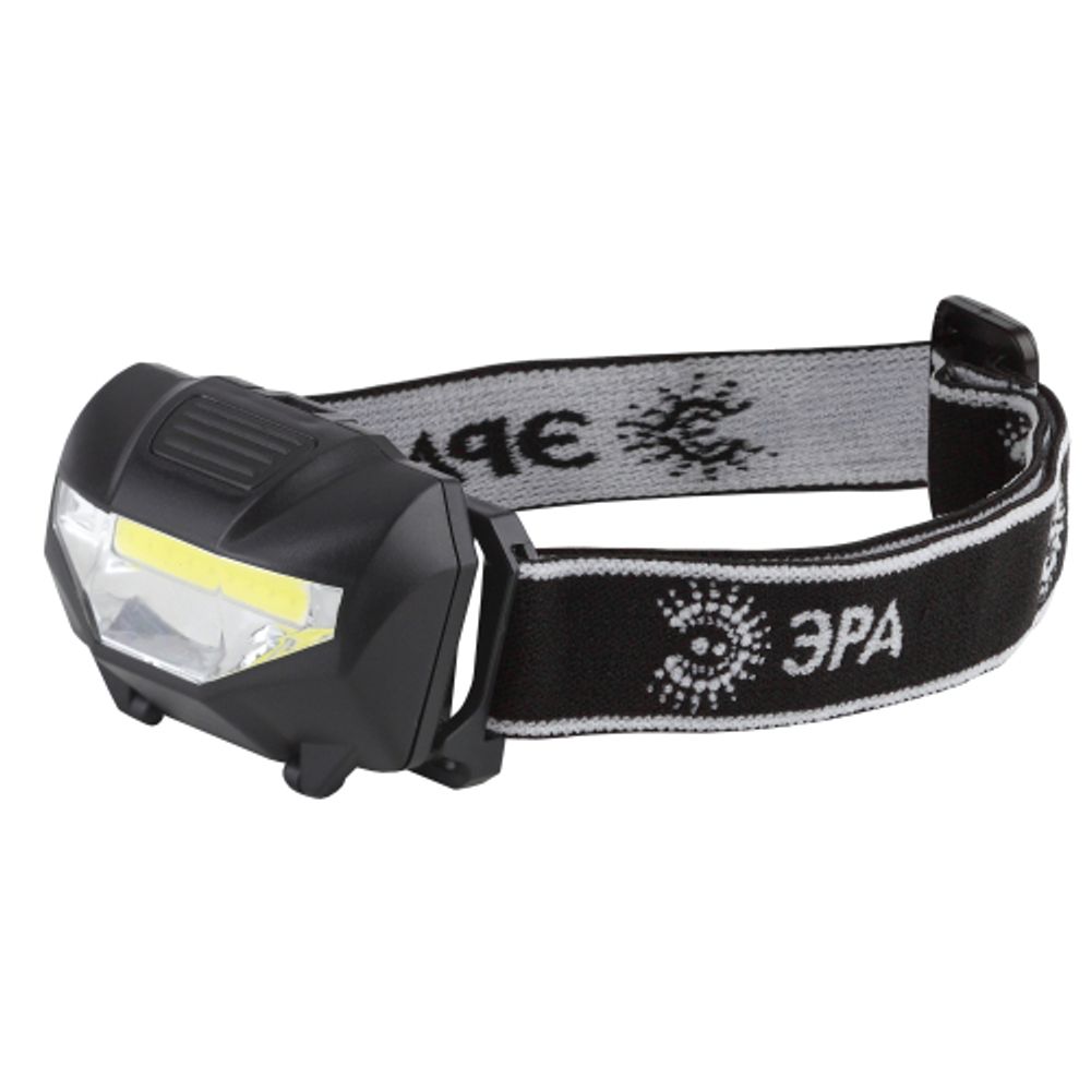 Фонарь налобный светодиодный ЭРА GB-501 Блэкджек на батарейках мощный яркий 3 режима черный