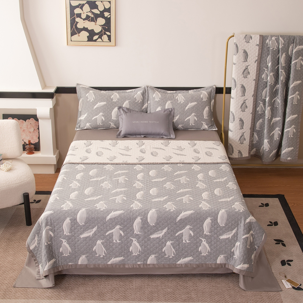 КПБ на резинке Сатин Aurora Veil AVR001, Евро, наволочки 50-70 2 шт, простынь 140*200*25