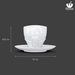 Чайная пара 260мл Talent Wolfgang Amadeus Mozart белая