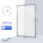 Душевая дверь в нишу Ceruttispa ГЛОРИЯ (GLORIA) D120F (120х195)