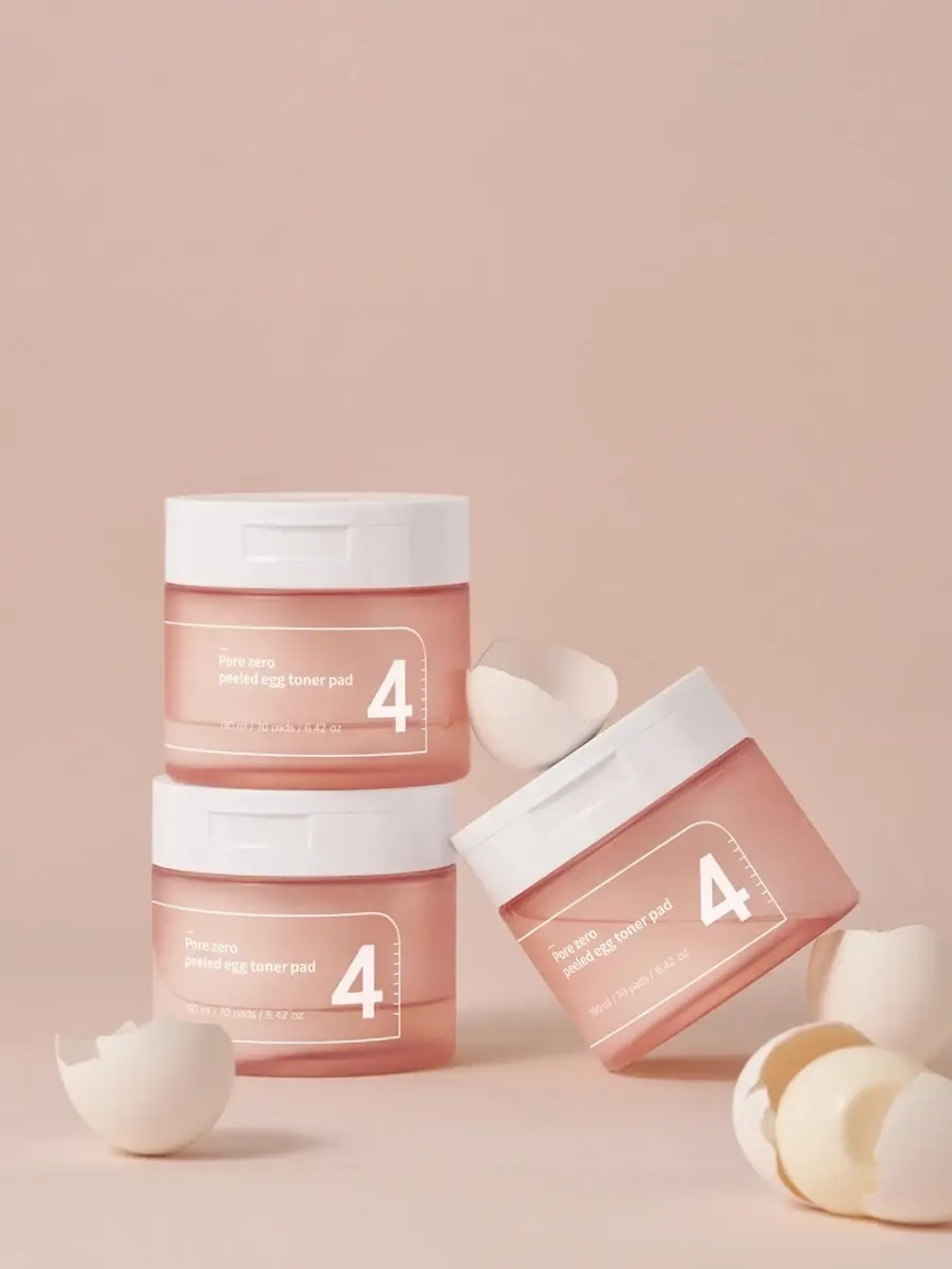 Numbuzin Себорегулирующие тонер-пэды для сужения пор No.4 Pore Zero Peeled Egg Toner Pad 70 шт