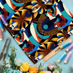 Ткань оксфорд 600  африканская маска