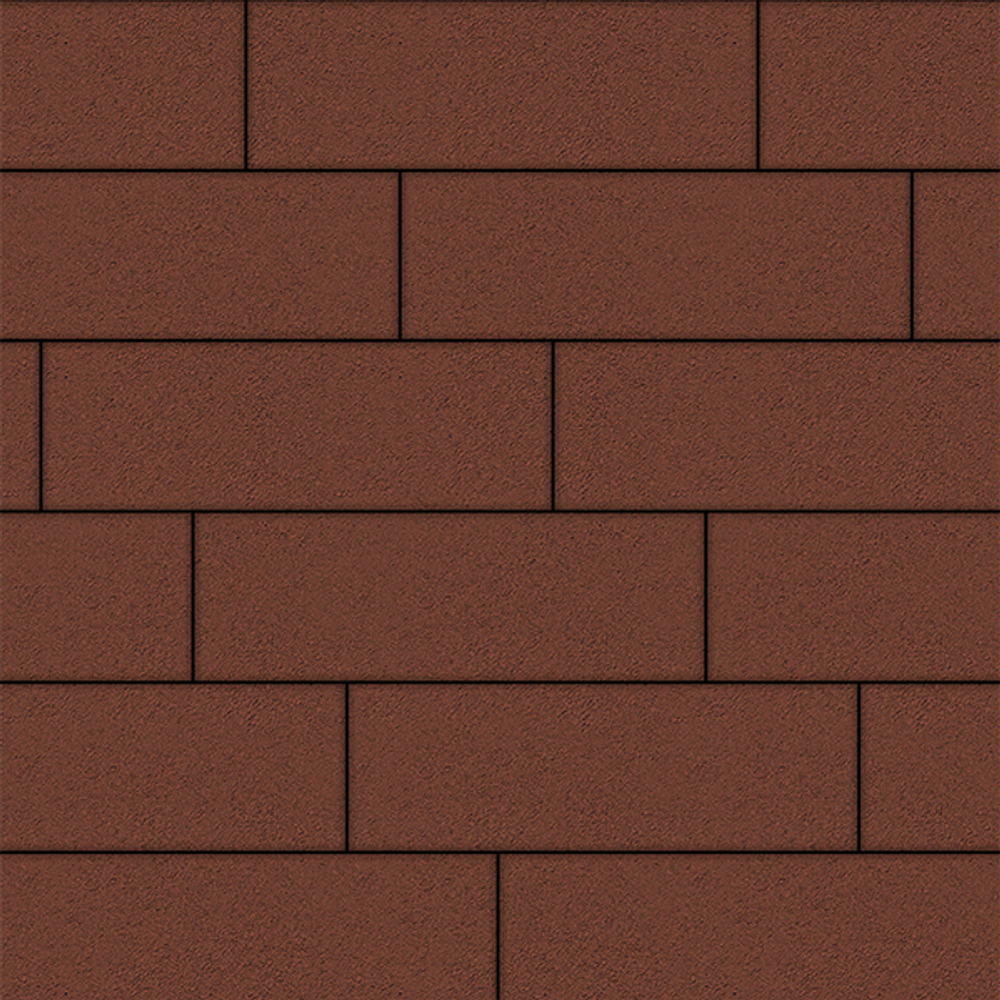 Тротуарная плитка ПРЯМОУГОЛЬНИК 750х250 мм - Стандарт Красный