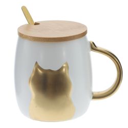 GAEM Кружка с крышкой и ложкой, 420 мл, L13 W9 H10 см, 2в.