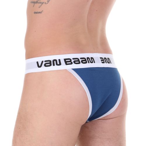 Трусы мужские танга синие Van Baam 45131