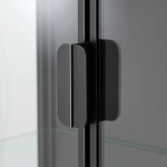 Шкаф со стеклянными дверцами  - RUDSTA IKEA/ РУДСТА ИКЕА, 80x37x120 см, черный/прозрачный