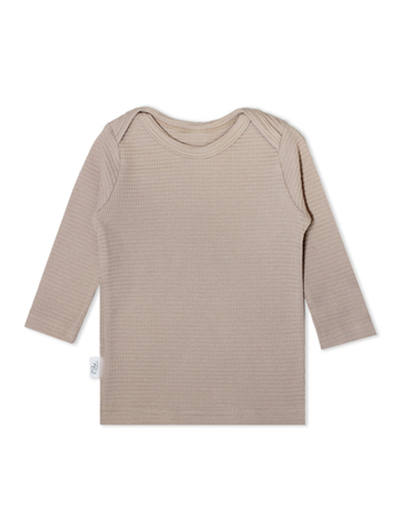 Футболка с длинным рукавом Вафля Светлый Кофе RinaAmari