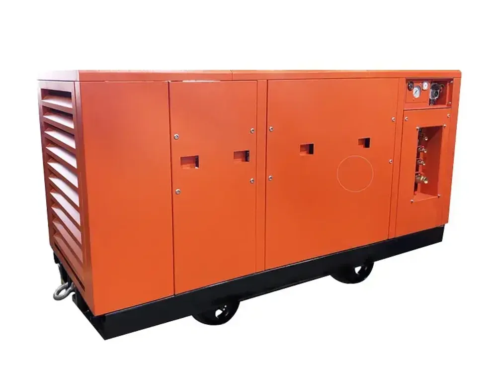 Шахтный винтовой компрессор ЗИФ-ШВ 14/0,7 660/380В на скатах взрывозащищённый