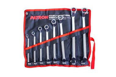 Набор ключей накидных отогнутых на 75грд. 8пр.(8x10,10x11,12x13,14x15,16x17,18x19,21x23,22x24мм), на полотне PATRON P-5088P