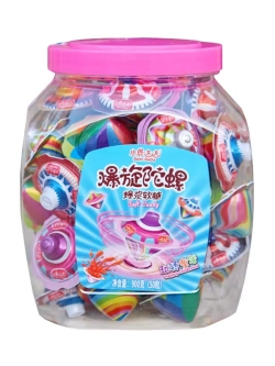 Жевательный мармелад с фруктовым джемом Волчки 18г * 50шт