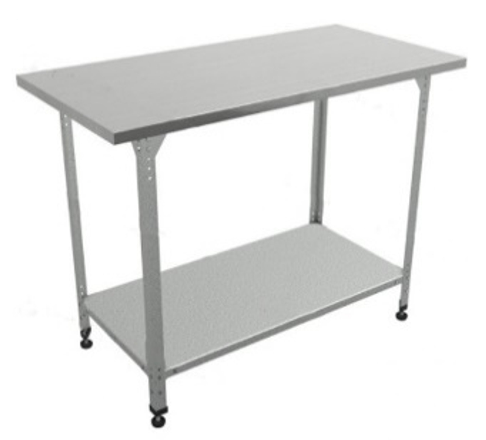 Стол производственный "Бизнес" СПЛП , сплошная полка,1200х600х860 мм, с бортом