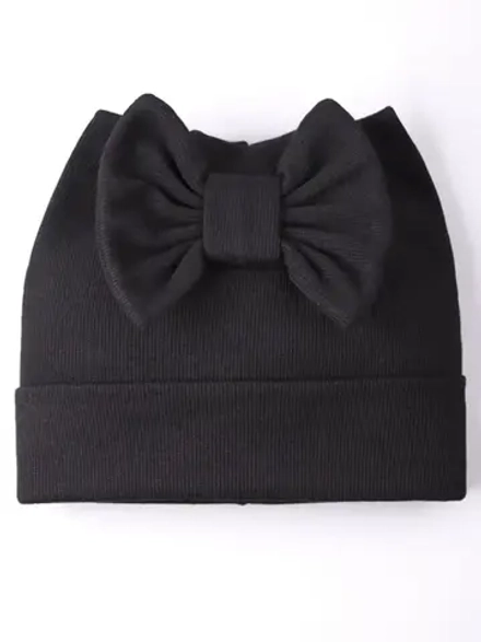 Шапка для девочки с ушками на осень