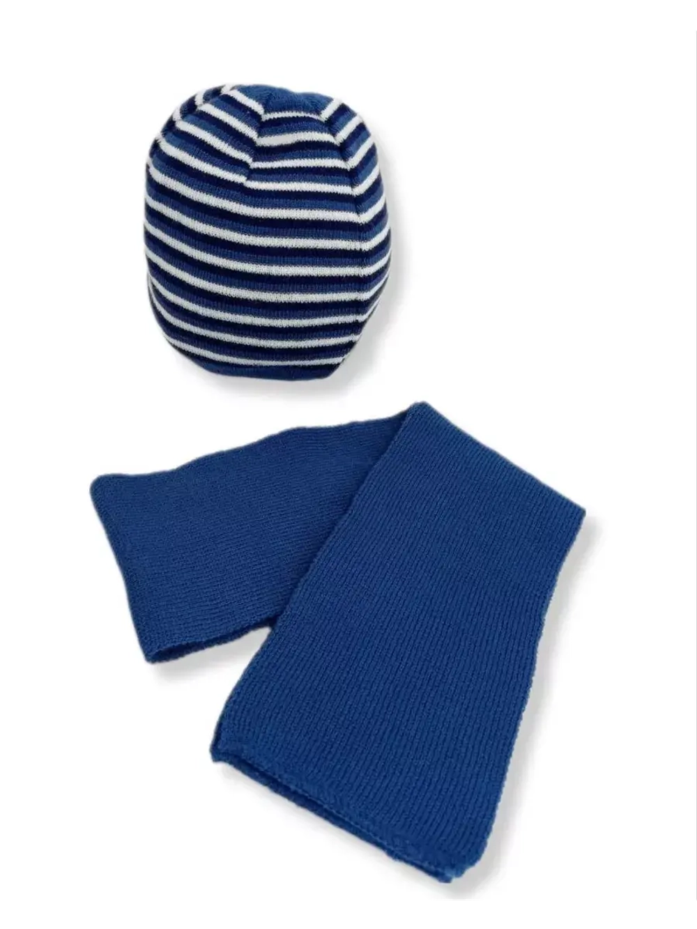 Детская шапка с шарфом для мальчика на весну и осень