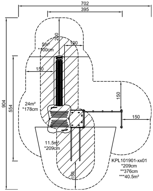 Игровая башня с поручнями