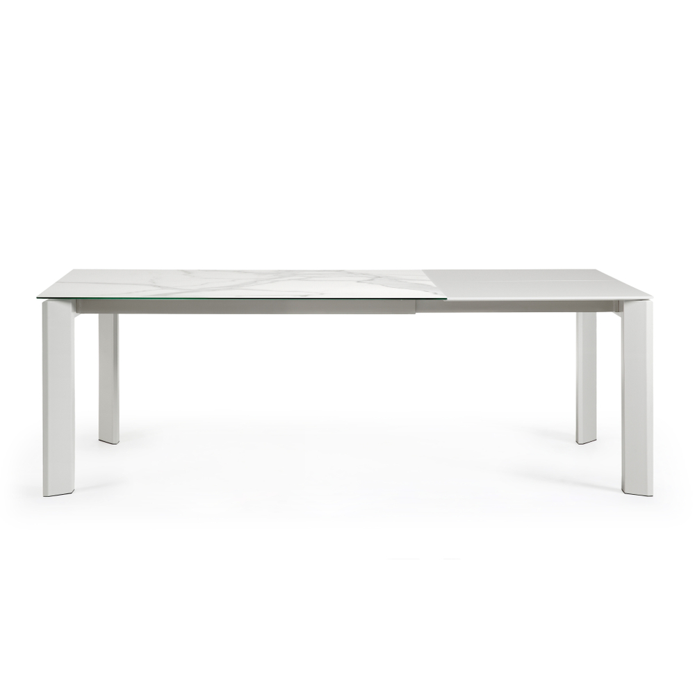 Стол Atta 160 (220) x90 керамика белый