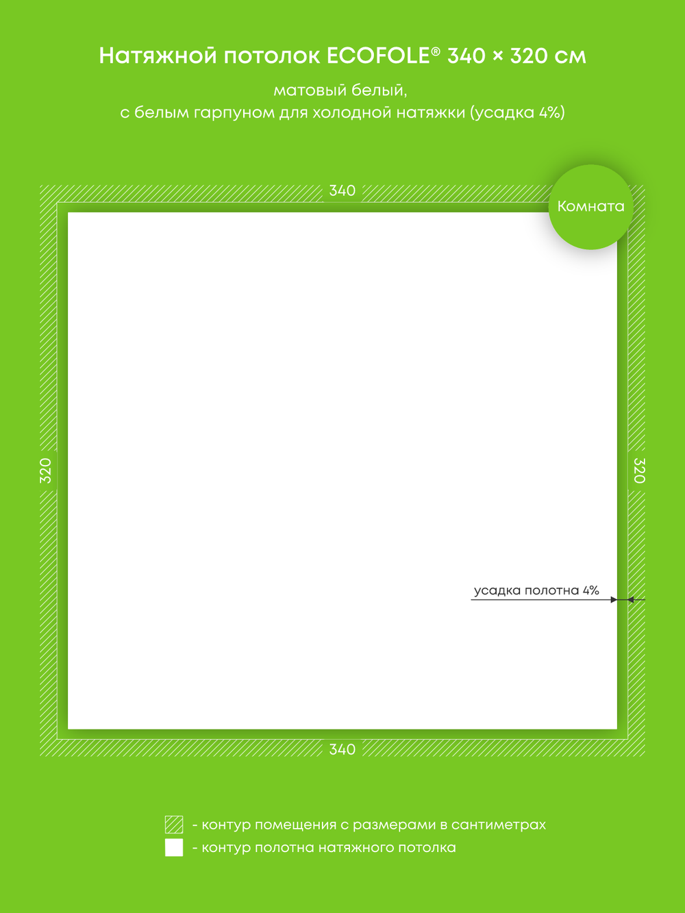 Натяжные потолки: 17.4 м2, 17.8 м2, 10.9 м2, 14.3 м2