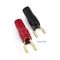 Клемма Stinger SPT5148/8148 Red/Black 8GA ВИЛКА (комплект 4 шт.)