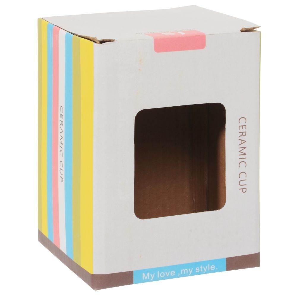 GAEM Кружка с крышкой и ложкой, 400 мл, L11,5 W8 H11,5 см, 4в.