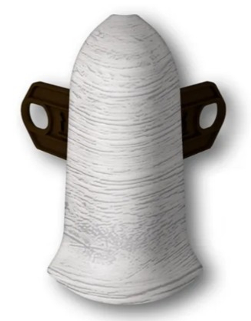 Угол наружный (внешний) с крепежом для плинтуса 85мм "Идеал Классик", 432 Дуб платиновый