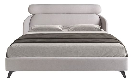 Кровать 7161/GC1725 Angel Cerda из светло-серой ткани 180 x 200 см