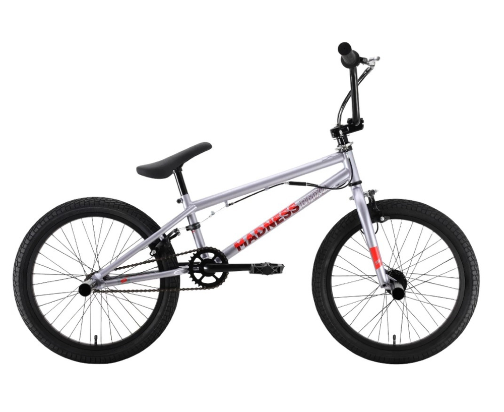 Велосипед BMX STARK 22" Madness BMX 2 (2022) серый/красный