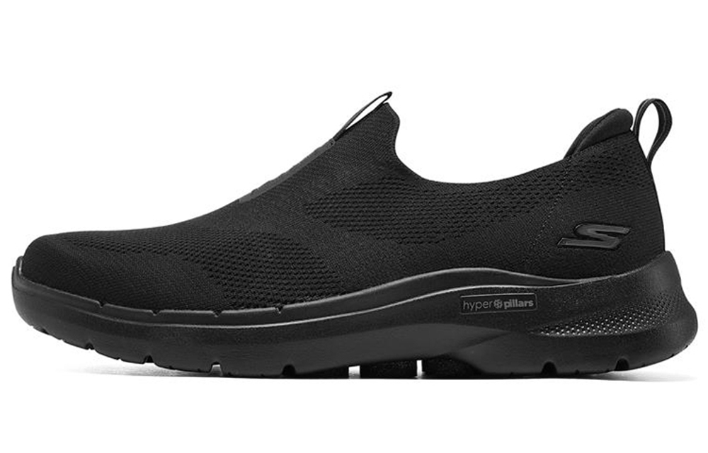 Skechers Skechers Go Walk 6 fabric lazy non-slip breathable low-top sports casual shoes men's all black