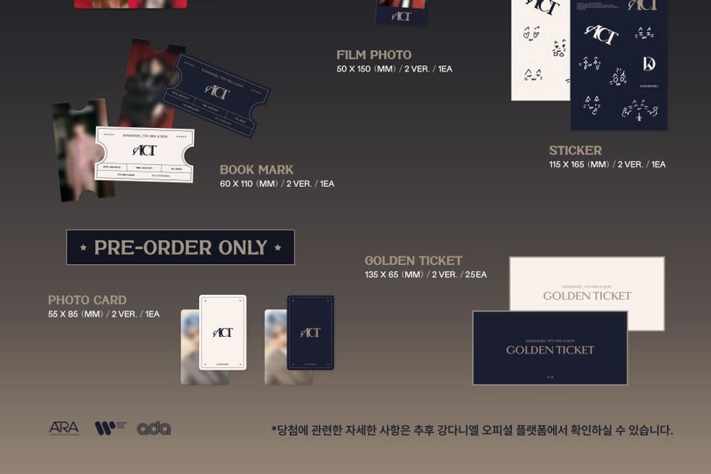 Альбом KANG DANIEL - ACT 5th Mini Album 2 Version SET
