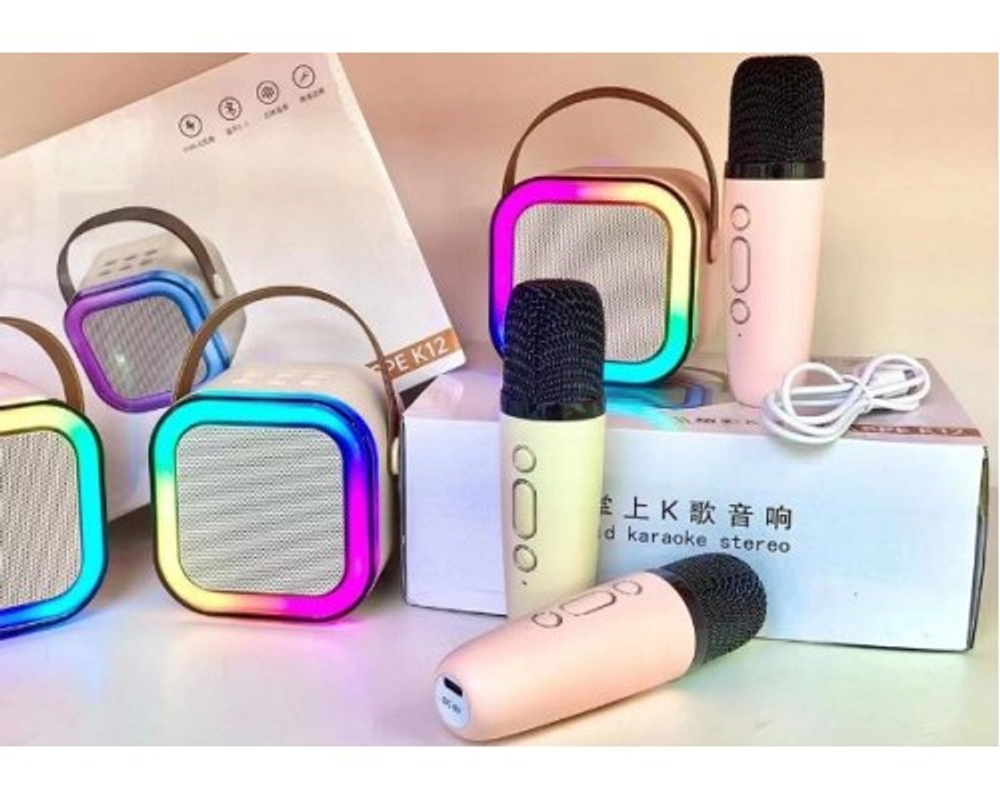 Портативная колонка с микрофоном караоке К12