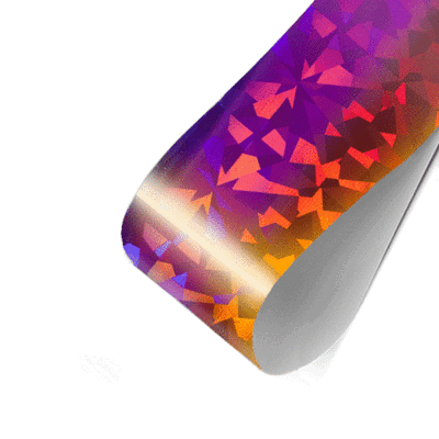 Фольга с крупным переливом "От малинового к желтому"