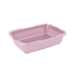 Туалет для котят с сеткой пепельно-розовый