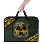 Папка на молнии с ручками ЮНЛАНДИЯ А4, 1 отделение, пластик, ширина 75 мм, "Warning", 270956