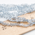 Бусина Треугольник, стекло, цвет голубой АВ, размер около 2,5*3,5 мм, цена за нить 26 см