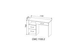 МС Софи Стол макияжный (Сонома/Белый) СМС 1100.2, ДСВ-Мебель, г. Пенза