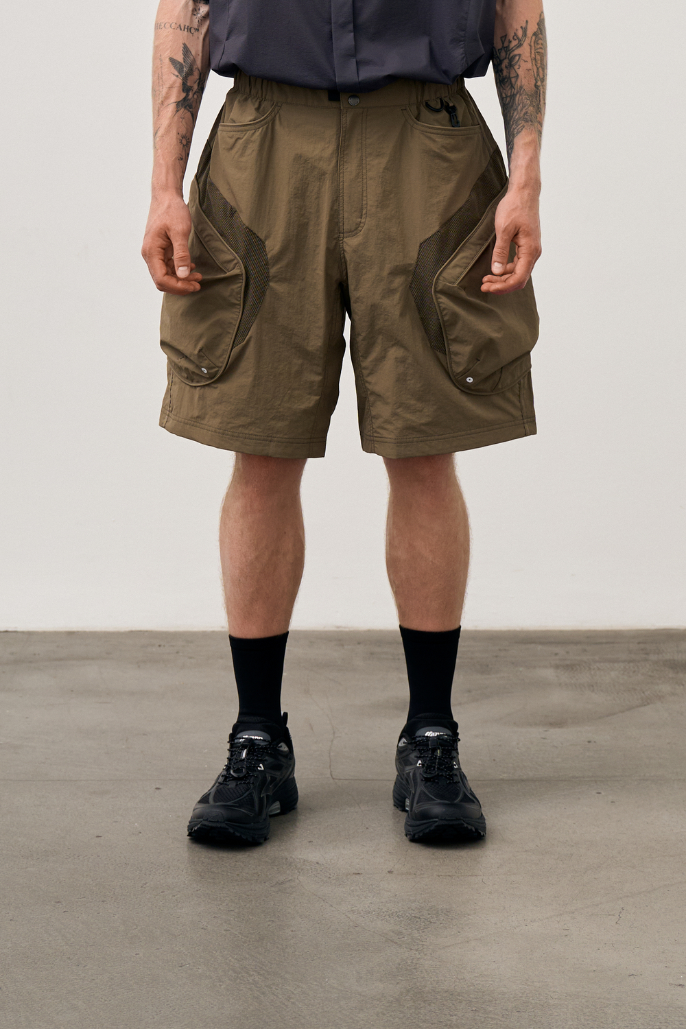 Шорты Nothomme Blue Ridge Patchwork Shorts "Olive Green"