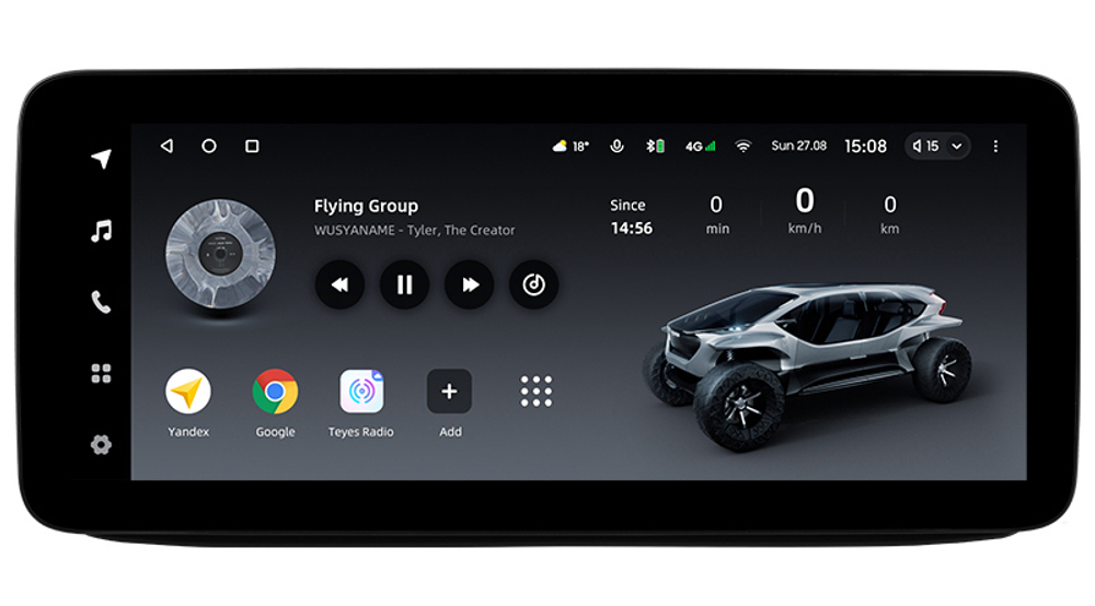 Магнитола для Toyota Wish 2009-2017 - Teyes LUX ONE ROUND монитор 12.3", Android 10, ТОП процессор, CarPlay, 4G SIM-слот