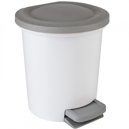 PlastRep Контейнер для мусора с педалью "Ориджинал" 6л белый