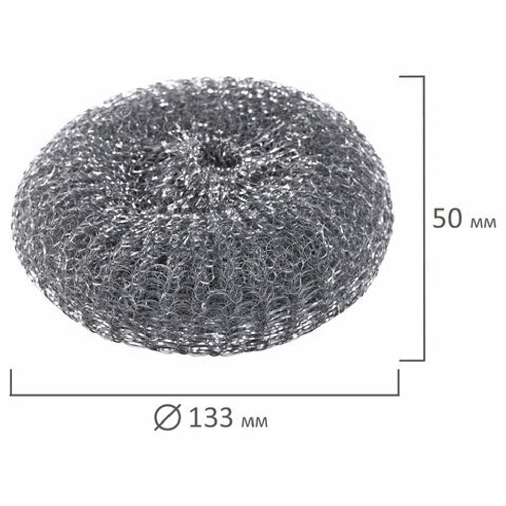 Губка металлическая, сетчатая,БОЛЬШАЯ (XXL), для посуды, LAIMA, 603106