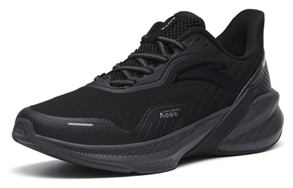 Anta Anta Stinger 4 mesh shock absorption non-slip low-top running shoes men's black gray