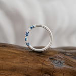 Кольцо вплавленные, синие