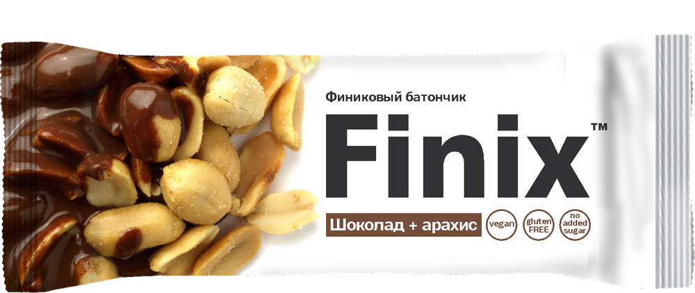 Финиковый батончик "Finix" с арахисом и шоколадом 30 гр.