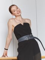 БАЗОВЫЙ РЕМЕНЬ С ОВАЛЬНОЙ ПРЯЖКОЙ GRAPHITE