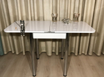 Кухонный раскладной стол Glossy White
