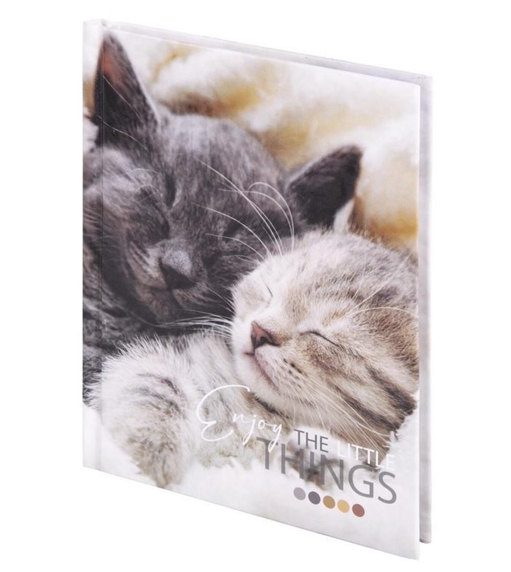 Блокнот А6 80л,клетка,твердый переплет"Котики"(STAFF)