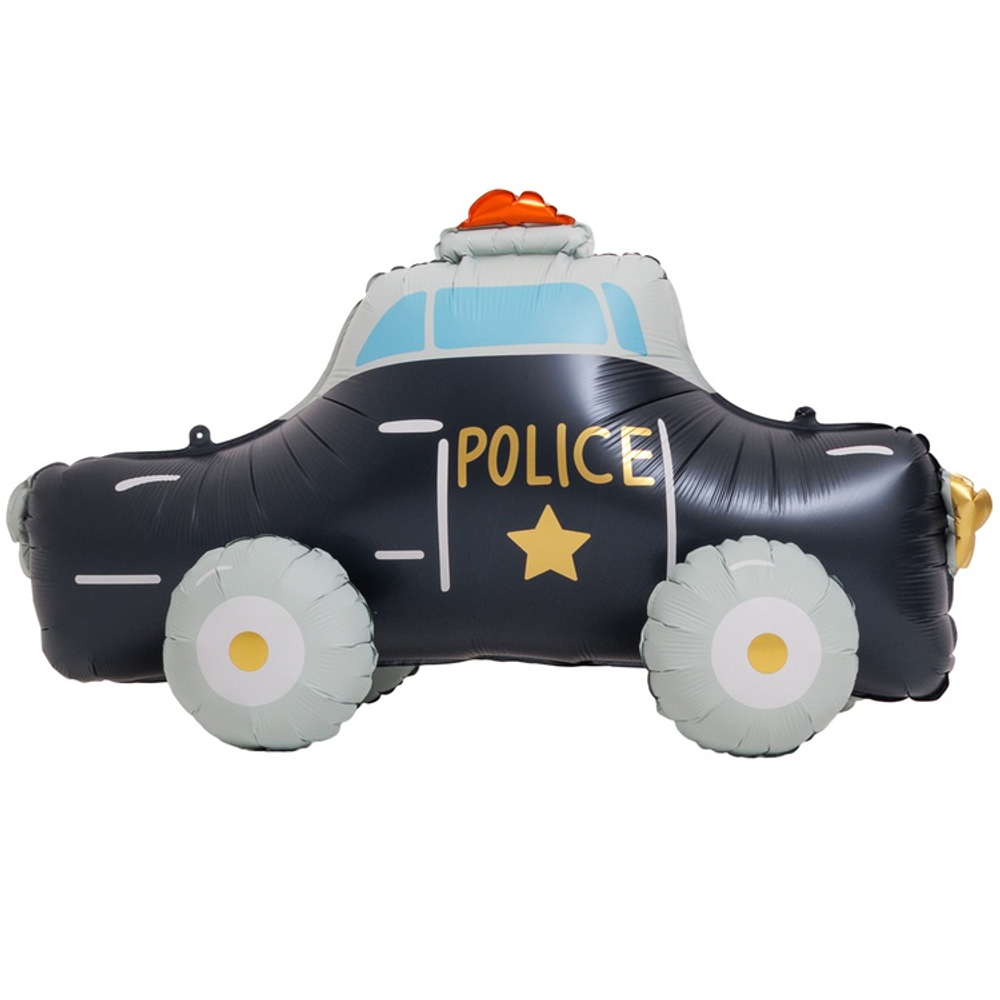 Шар Фольгированный Машина полиция (Черный)