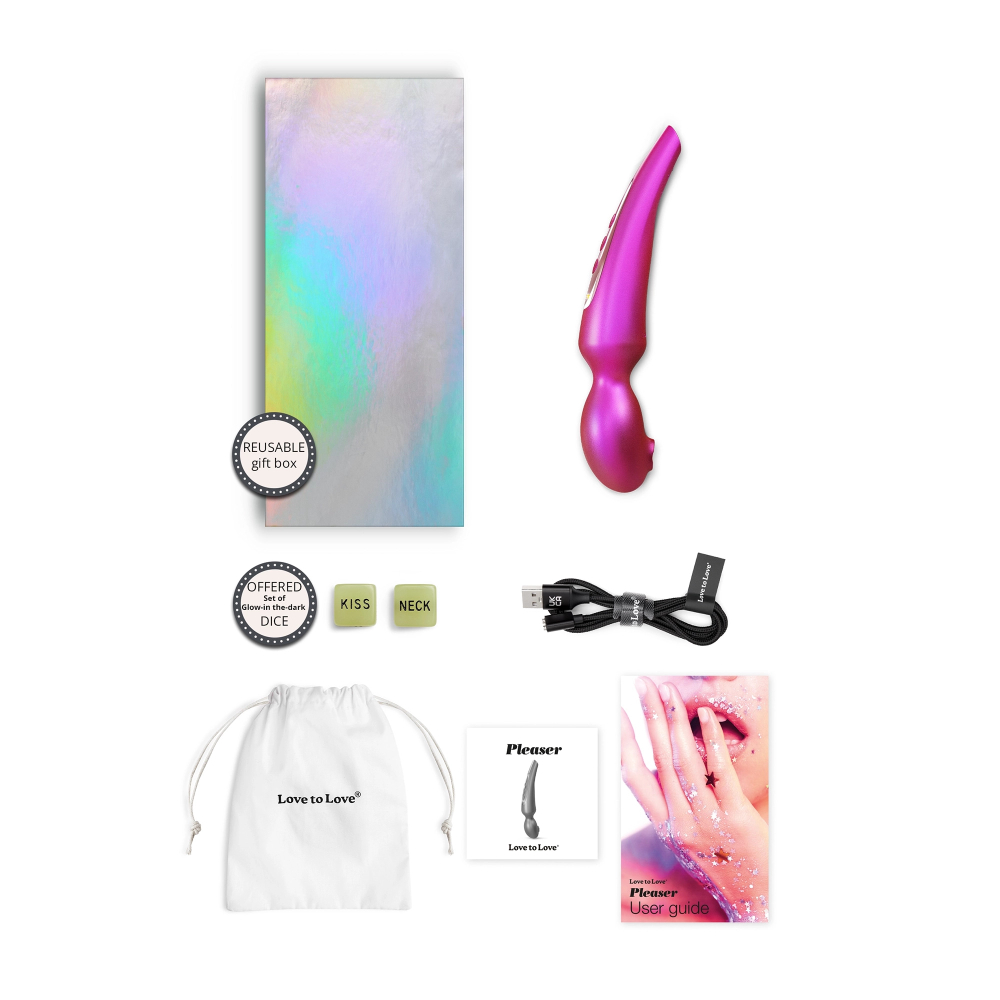 Ванд с клиторальной стимуляцией Love to Love PLEASER - IRIDESCENT BERRY