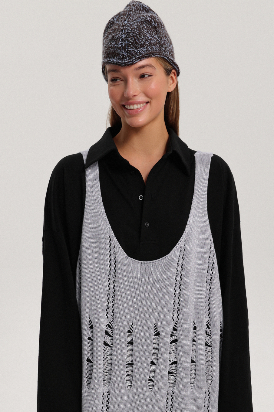 Платье-майка вязаное