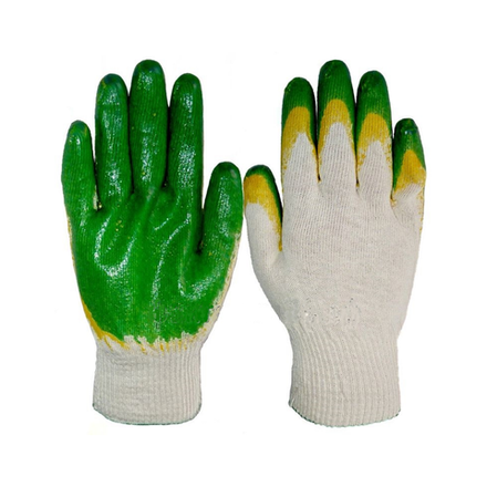 Перчатки х/б 13 кл. с двойным латекс. покр. в инд.упак Берд