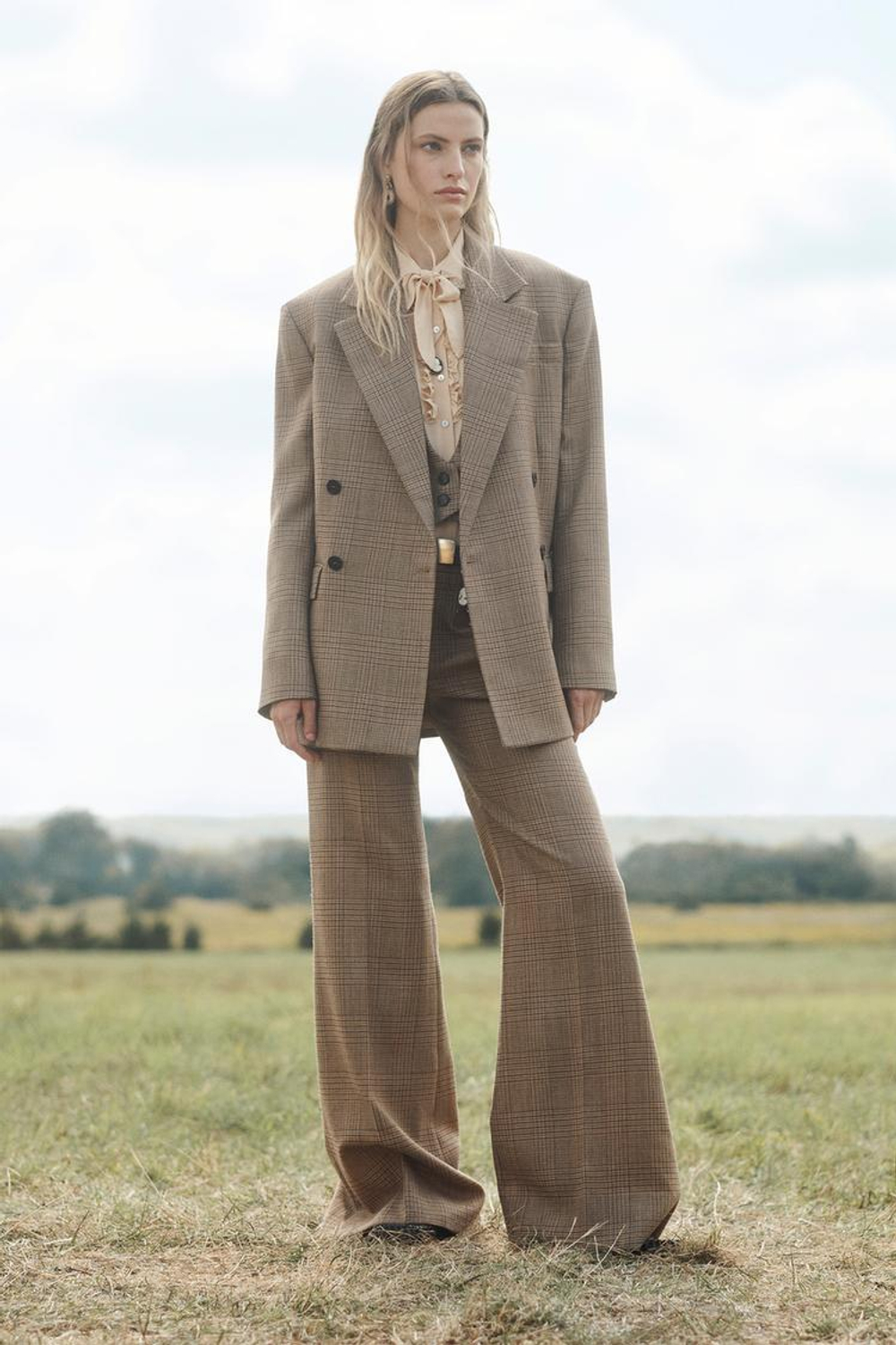 ZARA БЛЕЙЗЕР ИЗ 100% ШЕРСТИ, КОРИЧНЕВЫЙ